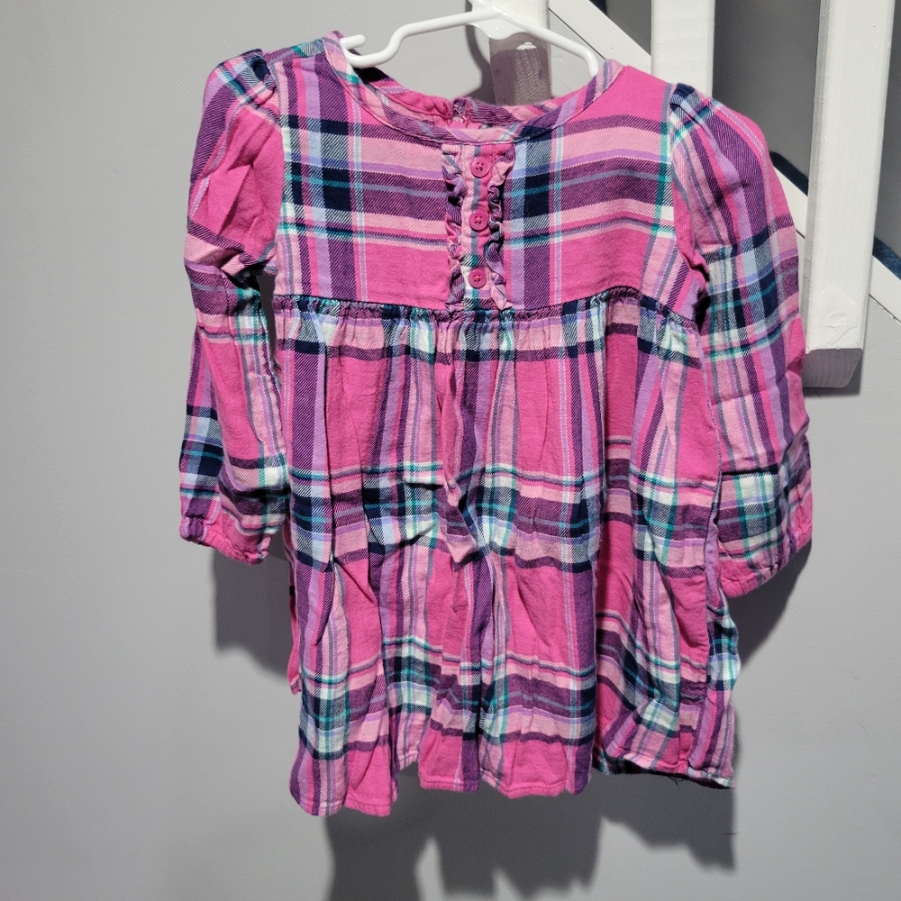 Gap pink plaid dress, size 2
